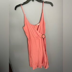 GB Coral Pink Boho Asymmetrical Dress Medium